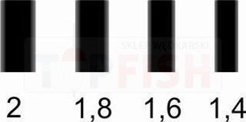 Kamatsu Mosiężna Rurka Podwójna  1.8mm - op.10szt