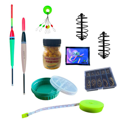 Zestaw Wędkarski Spławik-Grunt, 2 Wędki, 2 Kołowrotki, Akcesoria