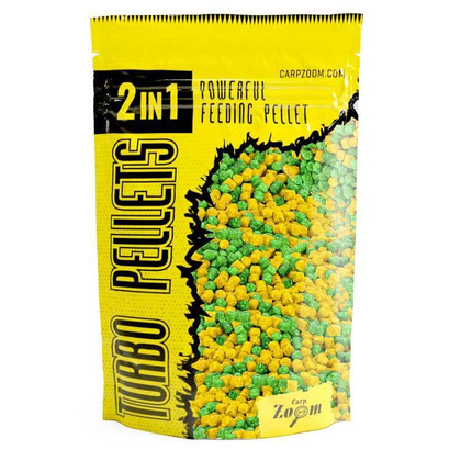 Carp Zoom Turbo Pellets 2 W 1 Truskawka-Ryba - 500g