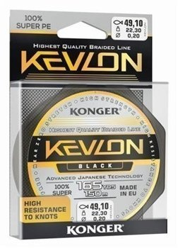 Konger Plecionka Kevlon Black 0,16mm - 150m