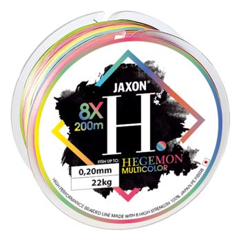 Jaxon Hegemon 8x Multicolor Braided Line - 0,18mm / 1000m