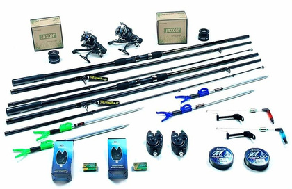 Zestaw Wędkarski Karpiowy - Jaxon Wędki 3,3m, Kołowrotki Magnet Carp