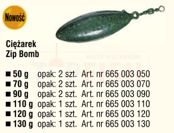 Konger Ciężarek Karpiowy Zip Bomb 50g - op.2szt