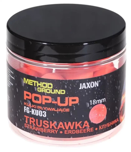 Jaxon Method Ground Pop-Up Balls Strawberry 50g / 18mm