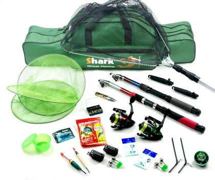 Bogaty Zestaw Wędkarski Wędki 2,4m i 2,7m, 2x Kołowrotek M200, Torba