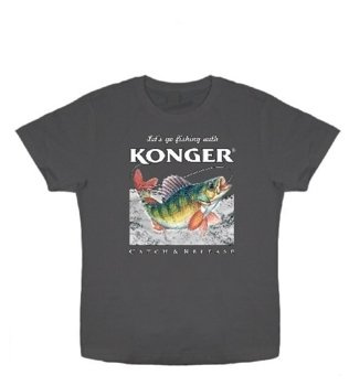 Konger Koszulka Szara Okoń - Rozmiar XXL