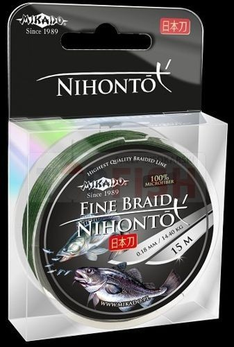 Mikado Plecionka Nihonto Fine Braid 0,06mm-15m - Green