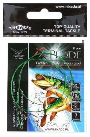 Mikado Leaders Steel (FS) 35cm / 15kg - 2x - GREEN