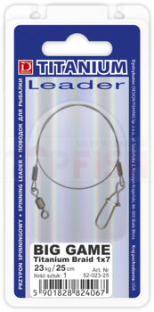 Dragon Raubfischvorfach Titanium Braid 1x7 Big Game Trolli 60cm-34kg-1stk.