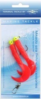 Mikado Zestaw Morski - Pilk Twist Jighead Rig 7.5cm - 2x3g - Red