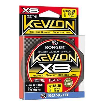 KEVLON Olive X8 0.25/150 KONGER braid