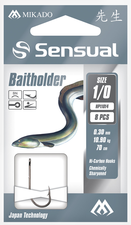 Rigged Vorfächer - SENSUAL - KÖDERHALTER Nr. 1 BN / Schnur: 0.30mm/70cm - Op.8Stk.
