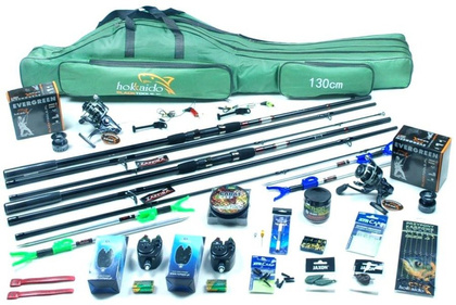 Karpfenset - Jaxon 2x Tenesa 3.3m, 2x MF IFR6000 Rollen, Stützen