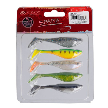 Set Mikado Spark Gummiköder 7 cm - 5 Stk.