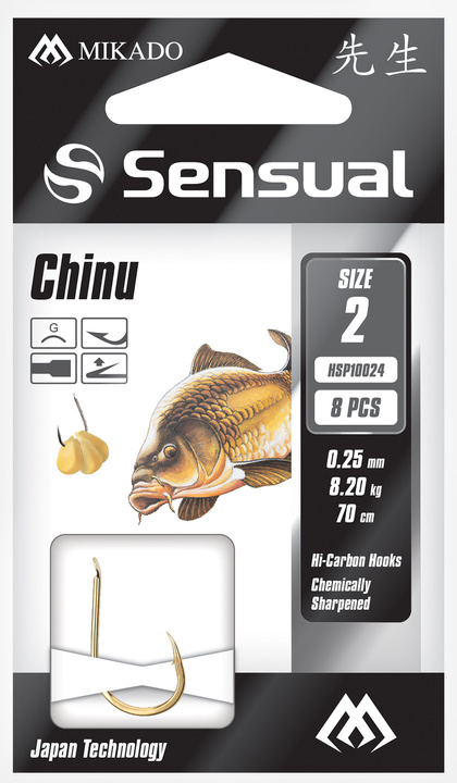 Rigged Leaders - SENSUAL - CHINU No. 2 G / Line: 0.25mm/70cm - Op.8pcs.