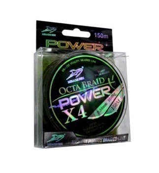 Plecionka Power Octa X4 0,12mm / 9,40kg / 150m - Czarna
