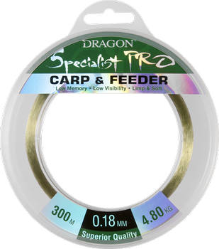 Dragon Mono Line Specialist Pro Carp & Feeder 0.18mm-4.80kg-300m
