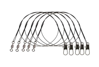 Przypony Stalowe na Drapieżnika 5szt - 15cm, 18cm, 22cm, 25cm, 28cm