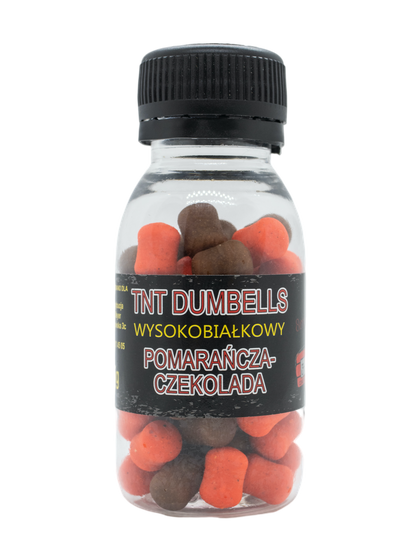 DUMBELLS SINKING AQUA STAR 8 mm - Orange/Chocolate