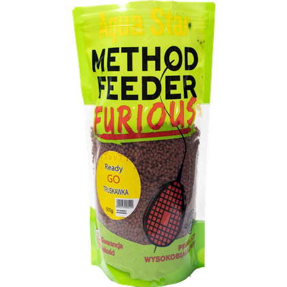Pellet METHOD FEEDER FURIOUS REEADY - Truskawka 500g