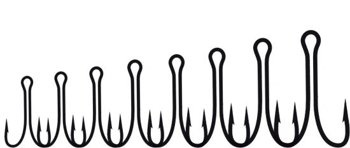 Jaxon Sumato Double Ryder Hooks - 1 / Gun Black / 20x