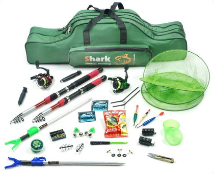 Zestaw Wędkarski Promo 2 Wędki Tele, 2 Kołowrotki, Torba, Dodatki