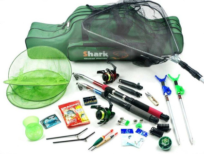 Bogaty Zestaw Wędkarski 2 Wędki, 2 Kołowrotki, Torba, Podpórki