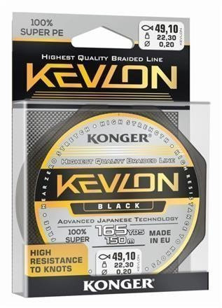 Konger Plecionka Kevlon Black 0,12mm - 150m