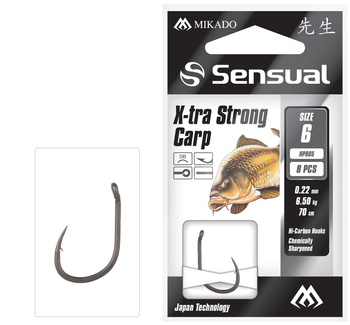 Rigged Leaders - SENSUAL - X-TRA STRONG CARP no. 6 DB / line: 0.22mm/70cm - op.8pcs.