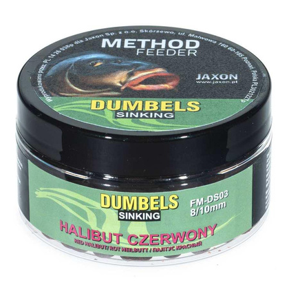 Jaxon Dumbels Sinking Method Feeder Halibut Czerwony - 50g - 8/10mm