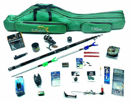 Zestaw Karpiowy Tele Carp - Jaxon Wędka 3,3m, Kołowrotek MF DA-5000, Pokrowiec