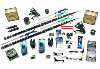 Zestaw Karpiowy Tele Carp - Jaxon Wędki 3,3m, Kołowrotki Magnet, Sygnalizatory
