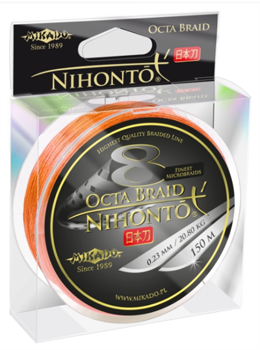 Mikado Braid Nihonto Octa Braid 0.18mm - 150m - Orange