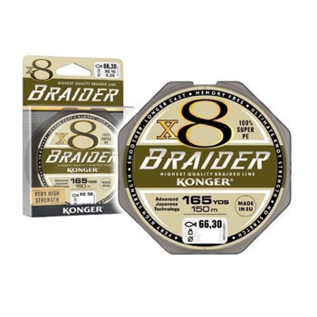 Konger Plecionka Braider X8 Olive Green 0,06mm / 150m / 4,9kg