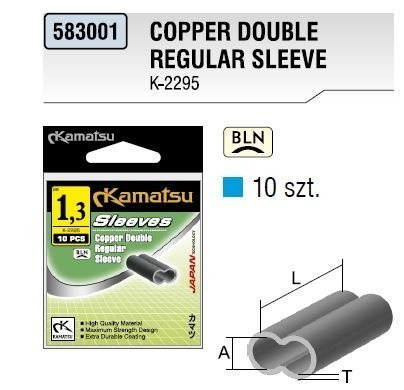 Kamatsu Copper Double Regular Sleeve 1,3mm BLN - 10szt