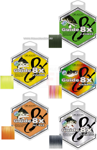 Dragon Plecionka Guide 8X Rainbow 250m - 0.20mm