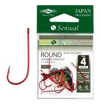 Mikado Barbed Hooks Round 4 - Red