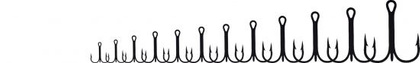 Jaxon Sumato Treble Hooks - 16 / Gun Black / 10x