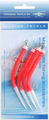 Mikado Set Sea - Gummi Makk Rig - Hooks 4 x 2/0 (Red)