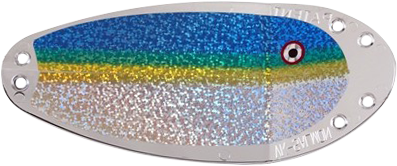 Flasher VK-SALMON  6" - 15 cm CHROME/blue/green/yellow