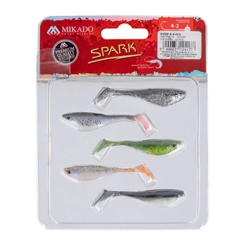 Set of Mikado Spark rubber lures 5.5cm - 5 pcs.