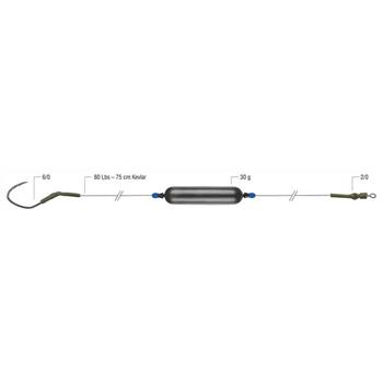 Konger Dread Cat® Zestaw Sumowy z Pływakiem Bait Animator 30g, 6/0/75cm/80lbs