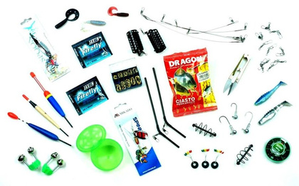 Mega Zestaw Wędkarski Spinn-Spławik-Grunt Pokrowiec, Podbierak, Akcesoria