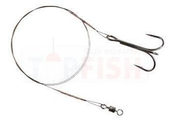 Mikado Leaders Steel Treble No.1 - 40cm-10kg-2x -Brown