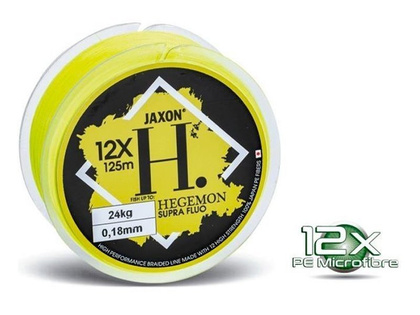 Jaxon Hegemon 12x Supra Fluo Braided Line - 0,18mm / 125m