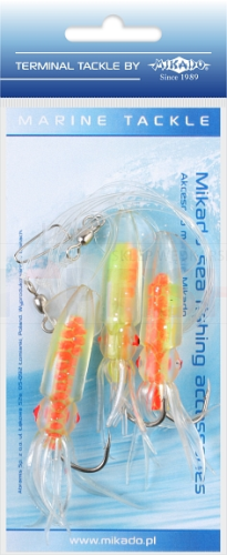 Mikado Set Sea - Squid Rig 7.5 cm - Hooks 3 x 4/0