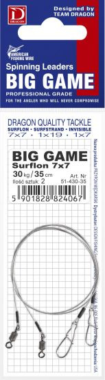 Dragon Przypon 1x7 Surfstr BIG GAME 27kg-15cm-2szt