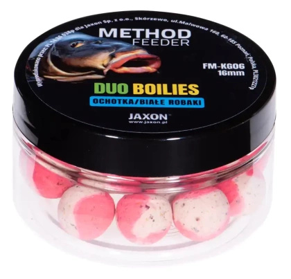 Duo-Boilies Method Feeder Mückenlarven/Weiße Würmer 40g 16mm
