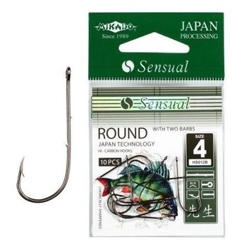 Mikado Barbed Hooks Round 6 - Black