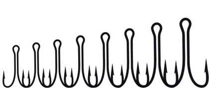 Jaxon Sumato Double Ryder Hooks - 1 / Gun Black / 20x